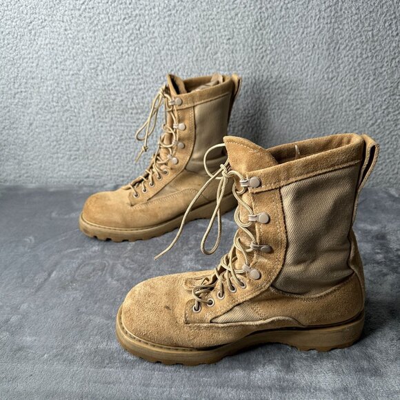 Bates US Army Desert Combat Boots Gore-Tex Vibram Sole Tan Mens Size 7W Gorpcore - Picture 1 of 13